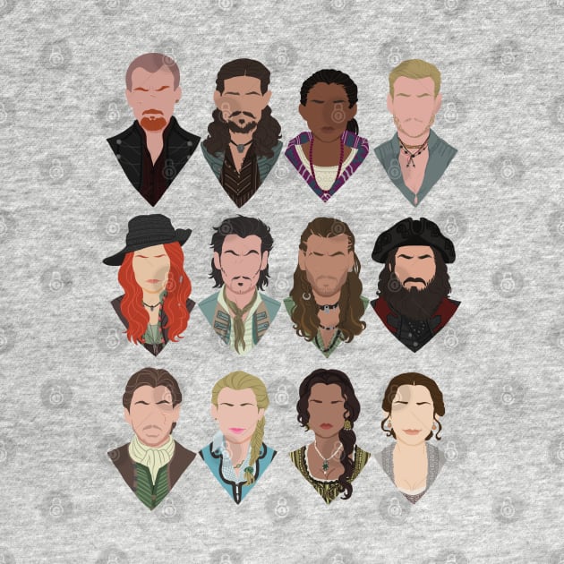 Black Sails characters by jesspalumboart